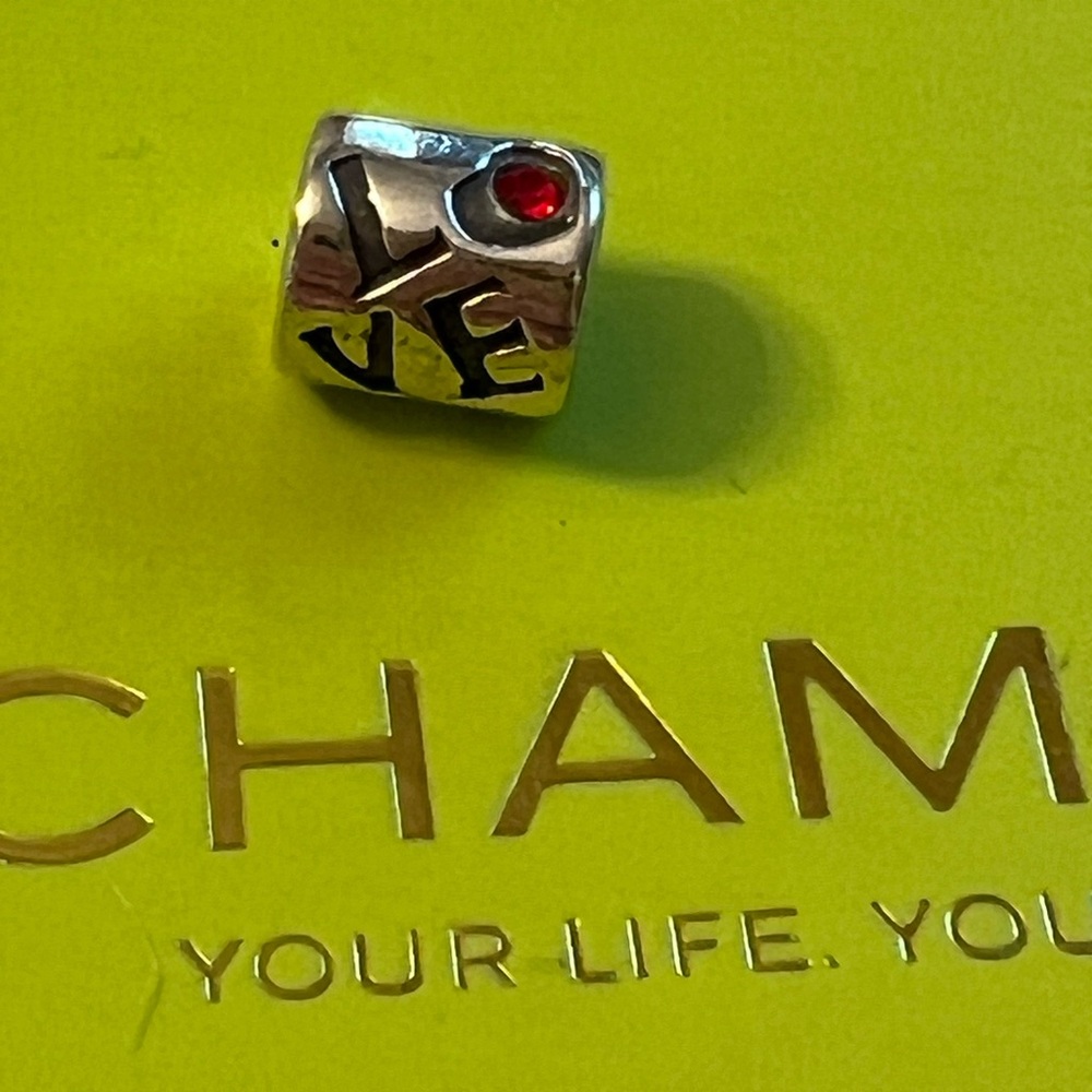 Chamilia Sterling Love Charm with Swarovski Stones